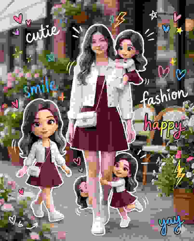 Chibi Mini-Me Street Scene
